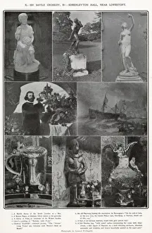 Interior Prints: Items of interior decoration at the seat of Sir Savile Crossley - Somerleyton Hall near