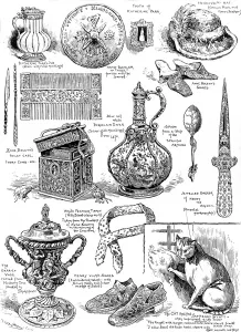 Toilet Prints: Items in the Tudor Exhibition, 1890