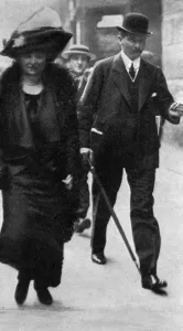 Titanic Prints: J. Bruce Ismay leaves Titanic inquiry