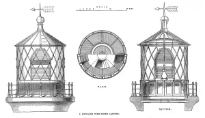 1867 Prints: J. Douglass First-Order Lantern, 1867