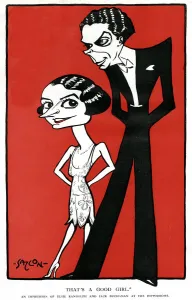 Caricature Prints: Jack Buchanan and Elsie Randolph in Thats a Good Girl