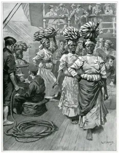 Caribbean Prints: Jamaican export of bananas 1901