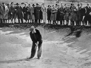 Golfing Prints: James Braid playing at an exhibition match