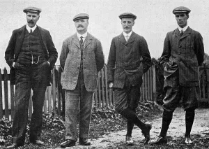 Golf Prints: James Braid Stands with Fellow Competitors