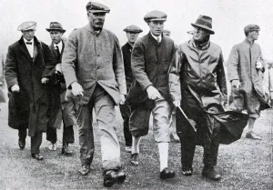Golfing Prints: James Braid walks to the 10th green at the Open Championship