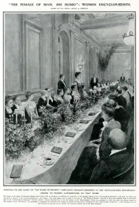 December Prints: Janet Hogarth at Encyclopedia Britannica dinner 1910