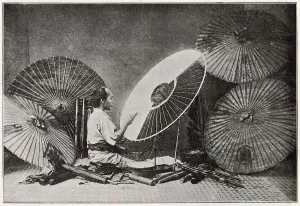 Floor Prints: Japanese Parasol Maker 1894