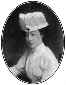 Japanese Prints: A Japanese Red Cross nurse, 1915