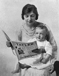 Jessie Prints: Jessie Winter and son reading The Tatler
