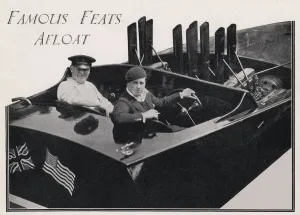 Motor Prints: Jo Carstairs in racing boat Estella IV