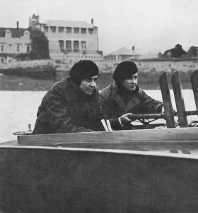 Motor Prints: Joe Carstairs in her motor boat, 1925