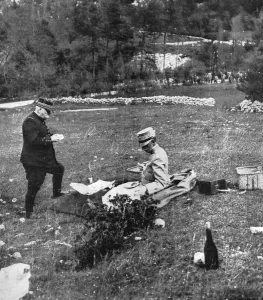 Lunch Prints: Joffre and the King of Italy