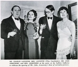 Armstrong Prints: John and Benita Armstrong with Charles & Elsa Laughton