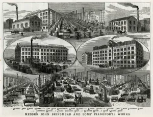 Manufacturer Prints: John Brinsmead & Sons Pianoforte works 1883