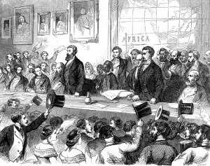 August Prints: John Hanning Speke and James Augustus Grant speaking