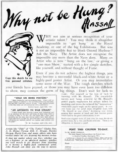 Pastimes Prints: John Hassall Correspondence Art School, WW1
