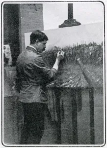 Scene Prints: John Hassall painting The Morning of Agincourt