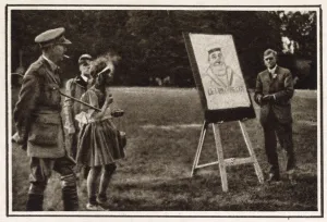 Park Prints: John Hassall sketching for the Red Cross, WW1