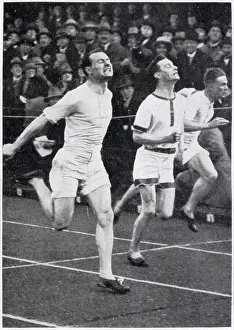 Twenties Prints: John Rinkel wins the 100-yards in even time (10sec) at the 1927 Varsity (Inter-University)