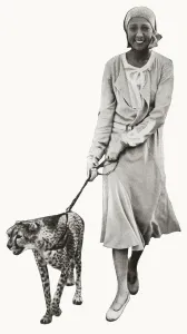 Beach Prints: Josephine Baker with her pet cheetah
