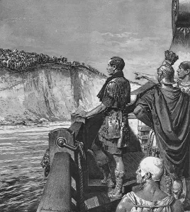 Rome Prints: Julius Caesar invading Britain
