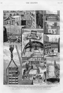 Dock Prints: Jumbo the elephant: the barge voyage to Millwall