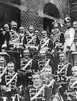 Kaiser Prints: Kaiser & German royal family - Deaths Head Hussars, WW1