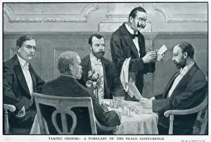 Wilhelm Prints: Kaiser as a waiter: a WW1 peace conference imagined, 1915