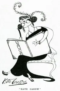 Caricature Prints: Kate Carew self-portrait