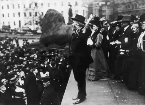 Meeting Prints: Keir Hardie at a suffragette meeting