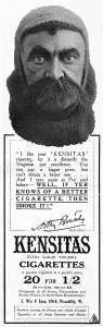 Cigarettes Prints: Kensitas cigarettes advert featuring Old Bill