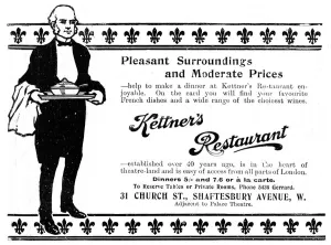 Advertisements Prints: Kettners advertisement, 1907