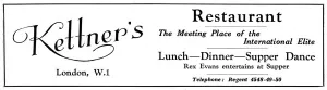 Advertisements Prints: Kettners advertisement