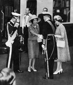 Queen Elizabeth II Prints: King Bhumibol Adulyadej and Queen Sirikit of Thailand