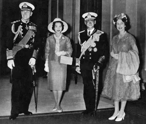 Queen Elizabeth II Prints: King Bhumibol Adulyadej and Queen Sirikit of Thailand