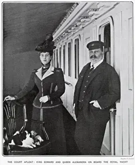 Consort Prints: King Edward and Queen Alexandra consort on board His Majestys Yacht