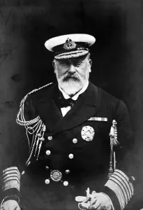 Prints of Photographic portrait of King Edward VII (1841-1910) of Great Britain and Ireland, pictured in his Royal Naval uniform as Admiral of the Fleet, c.1905 November Prints: King Edward VII
