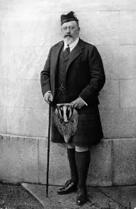 Prints of Photographic portrait of King Edward VII (1841-1910) of Great Britain and Ireland, pictured in Highland attire with a badger sporran, c.1905 November Prints: King Edward VII, c. 1905