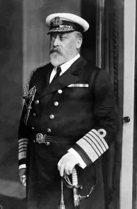 Prints of Photographic portrait of King Edward VII (1841-1910) of Great Britain and Ireland, pictured wearing his Royal Navy uniform as Admiral of the Fleet, c.1905 November Prints: King Edward VII, c. 1905