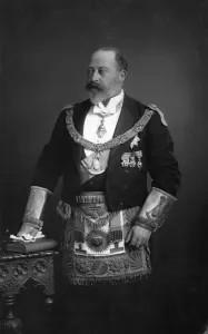 Ceremonial Prints: King Edward VII dressed in Masonic Garb, c. 1895