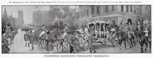 Opens Prints: King Edward's First Opening of Parliament 1901