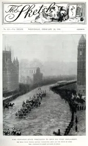 Opens Prints: King Edwards first opening of Parliament 1901