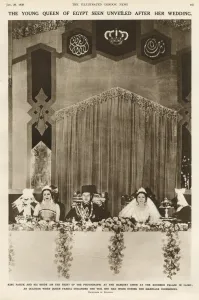 Banquet Prints: King Faruk and Queen Farida of Egypt after their wedding