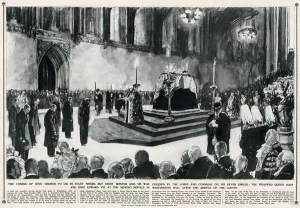 Coffin Prints: King George Lying-in-state at Westminster Hall
