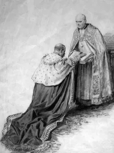 Tradition Prints: King George V kneeling at Coronation