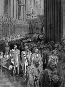 Tradition Prints: King George V in procession in a cathedral