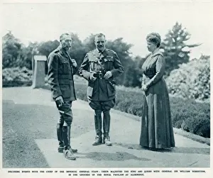 Pavilion Prints: King George V with Queen Mary and General Sir William Robert