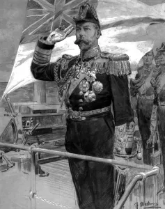 Saluting Prints: King George V saluting on a boat