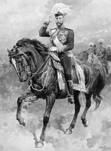 Saluting Prints: King George V saluting on horseback