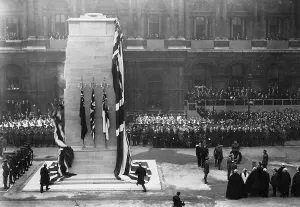 Ceremony Prints: King George V at the unveiling of the Cenotaph, 1920